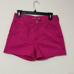 Old Navy High Rise WOW Pink Shorts Stretch Denim Summer Casual Size 4